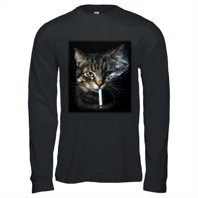 Funny Cat Smoking Cigarette Tabby Cat Meme Father's Day Men Shirt & Hoodie | teecentury