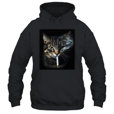 Funny Cat Smoking Cigarette Tabby Cat Meme Father's Day Men Shirt & Hoodie | teecentury