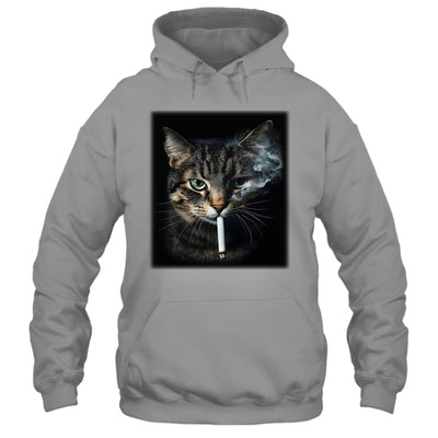 Funny Cat Smoking Cigarette Tabby Cat Meme Father's Day Men Shirt & Hoodie | teecentury