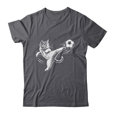 Funny Cat Soccer Ball Graphic Playing Football Cat Men Women Shirt & Hoodie | teecentury