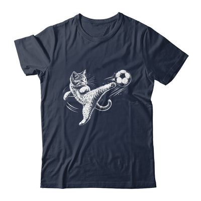 Funny Cat Soccer Ball Graphic Playing Football Cat Men Women Shirt & Hoodie | teecentury