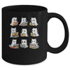Funny Cats Reading Halloween Cute Cats Ghosts Reading Books Mug | teecentury