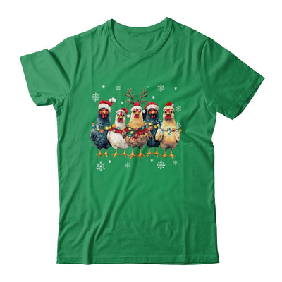 Funny Chicken Christmas Lights Farm Animal Cute Xmas Holiday Shirt & Sweatshirt | teecentury