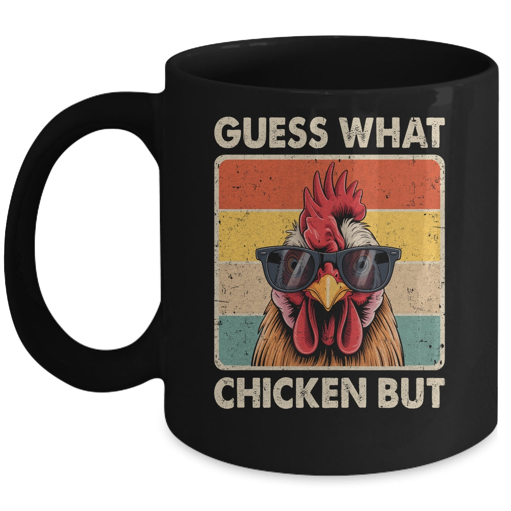 Funny Chicken Farmer Farming Guess What Chicken Butt Mug | teecentury