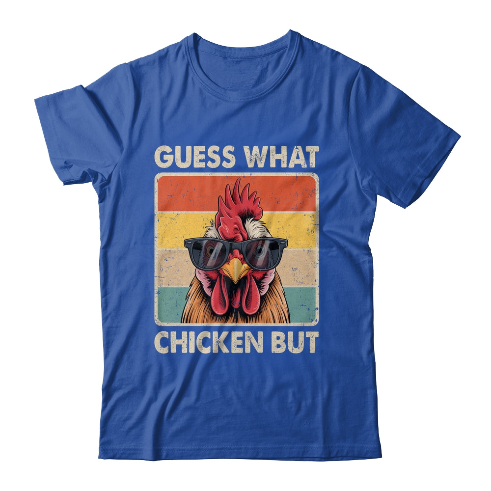 Funny Chicken Farmer Farming Guess What Chicken Butt Shirt & Tank Top | teecentury