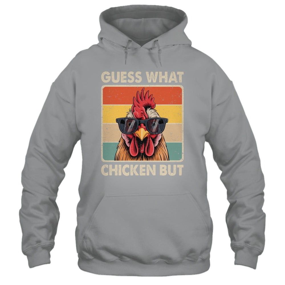Funny Chicken Farmer Farming Guess What Chicken Butt Shirt & Tank Top | teecentury