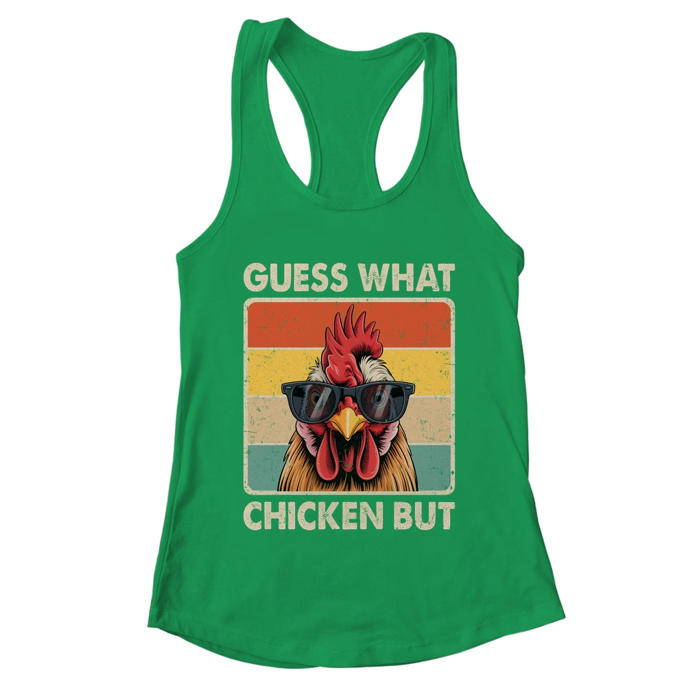 Funny Chicken Farmer Farming Guess What Chicken Butt Shirt & Tank Top | teecentury