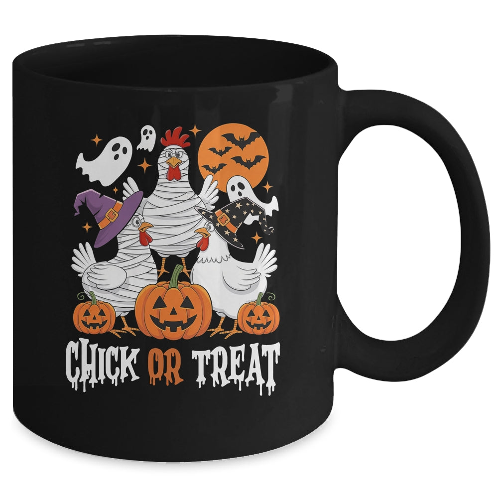 Funny Chicken Halloween Chick Or Treat Women Men Mug | teecentury
