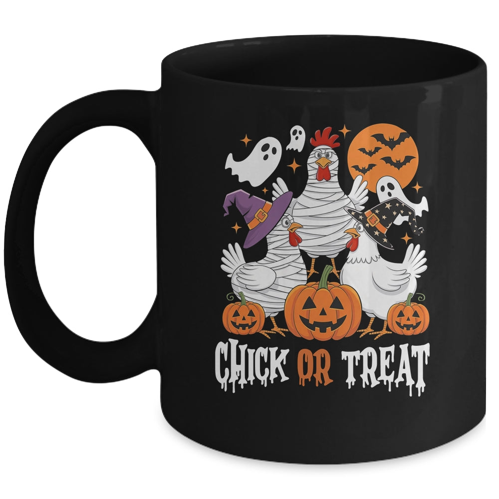 Funny Chicken Halloween Chick Or Treat Women Men Mug | teecentury