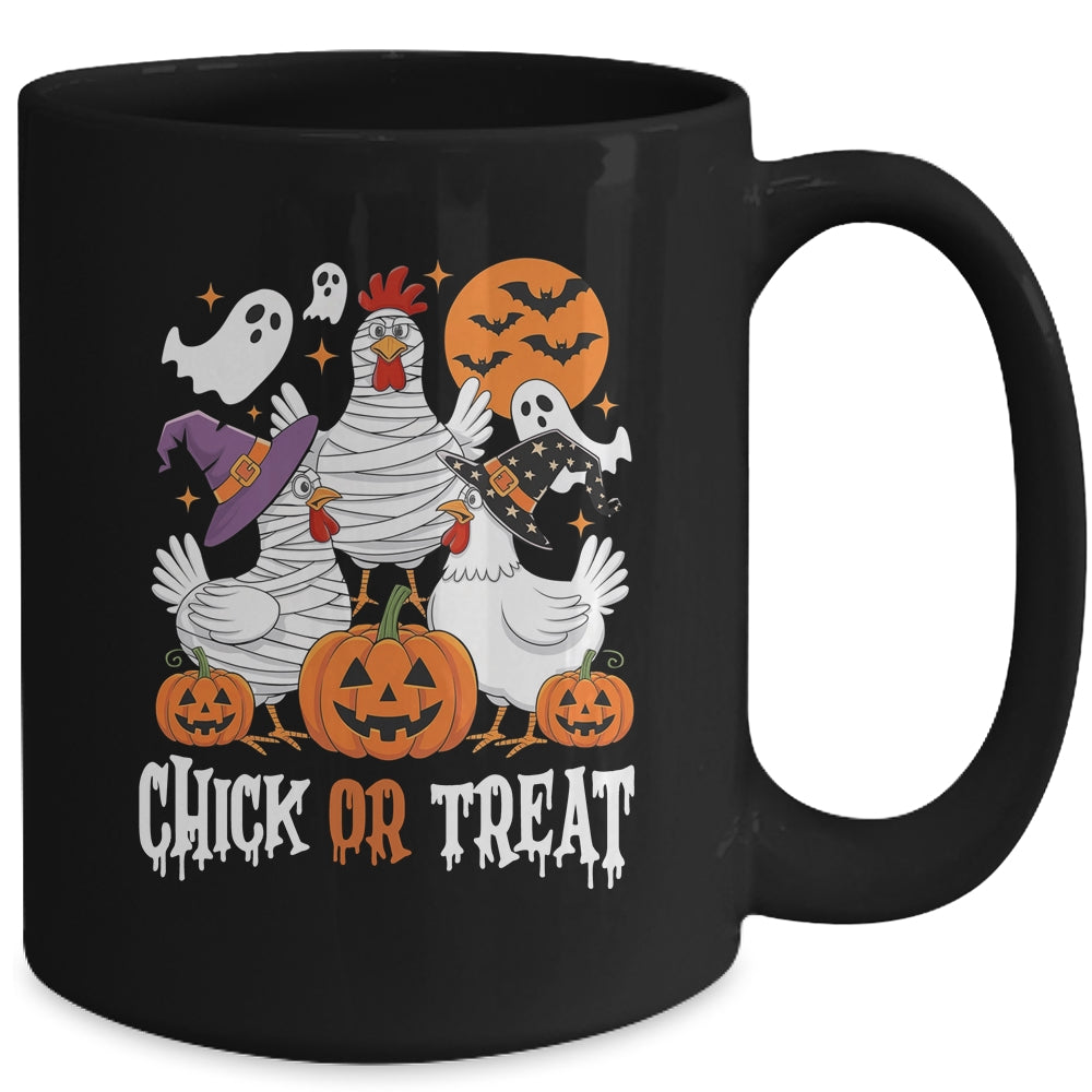 Funny Chicken Halloween Chick Or Treat Women Men Mug | teecentury