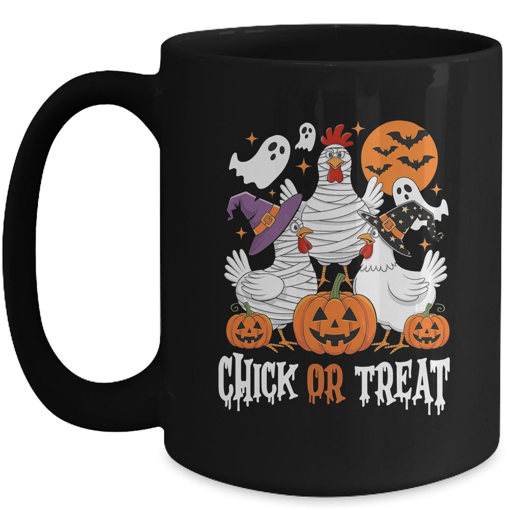 Funny Chicken Halloween Chick Or Treat Women Men Mug | teecentury