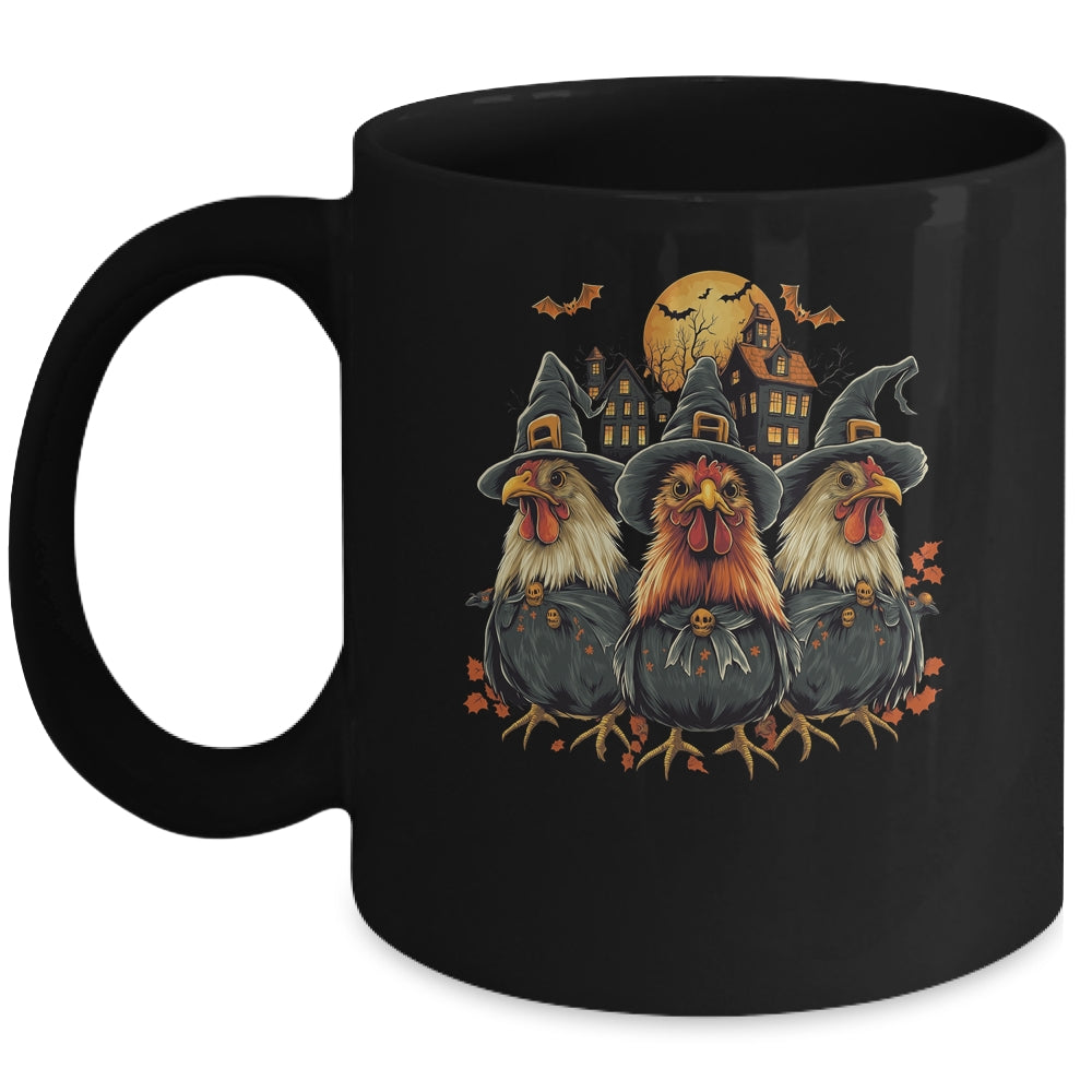 Funny Chicken Halloween Costume Spooky Season Chickens Witch Mug | teecentury