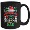 Funny Christmas 2025 Is My First Xmas As A Dad Family Mug | teecentury