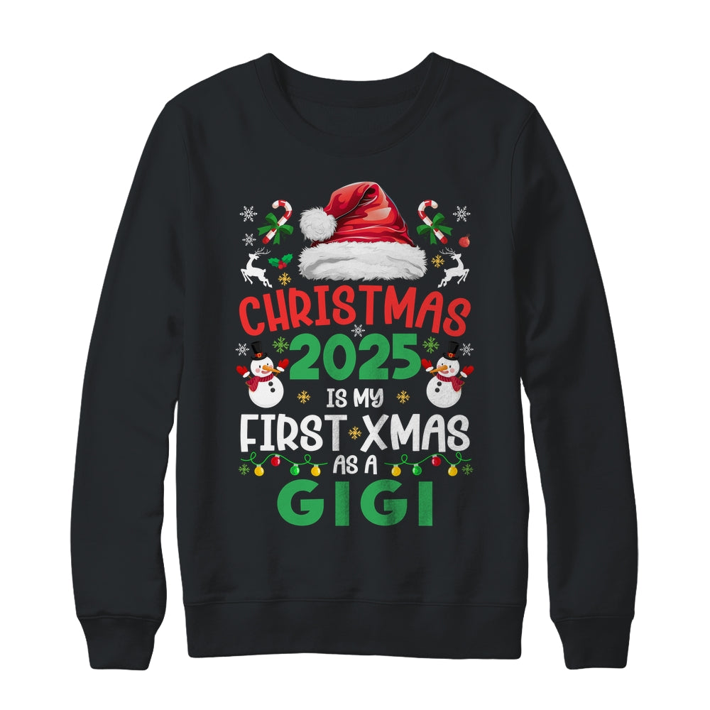 Funny Christmas 2025 Is My First Xmas As A Gigi Family Shirt & Sweatshirt | teecentury