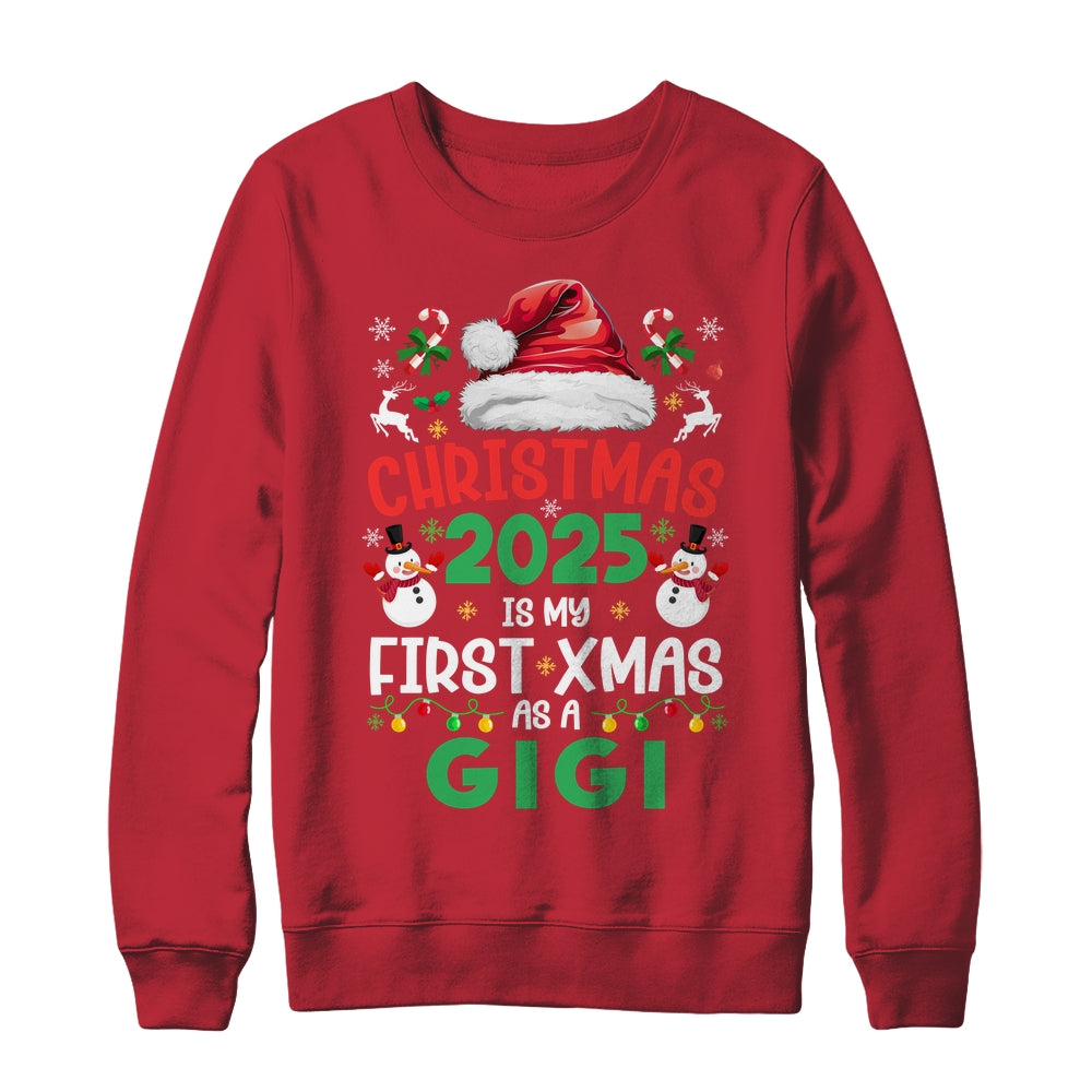 Funny Christmas 2025 Is My First Xmas As A Gigi Family Shirt & Sweatshirt | teecentury