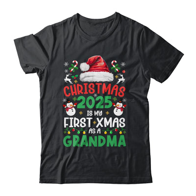 Funny Christmas 2025 Is My First Xmas As A Grandma Family Shirt & Sweatshirt | teecentury