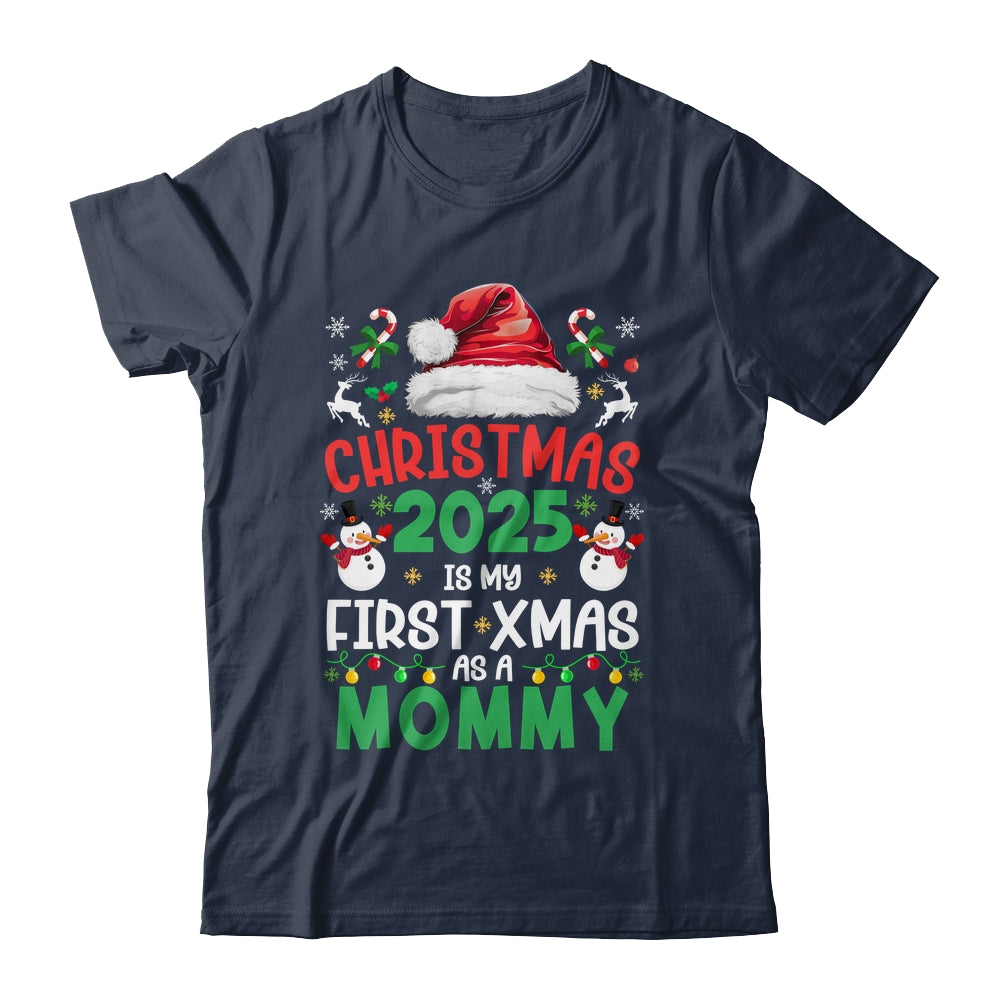 Funny Christmas 2025 Is My First Xmas As A Mommy Family Shirt & Sweatshirt | teecentury