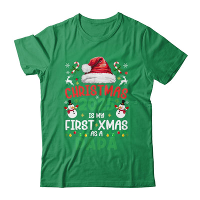 Funny Christmas 2025 Is My First Xmas As A Papa Family Shirt & Sweatshirt | teecentury