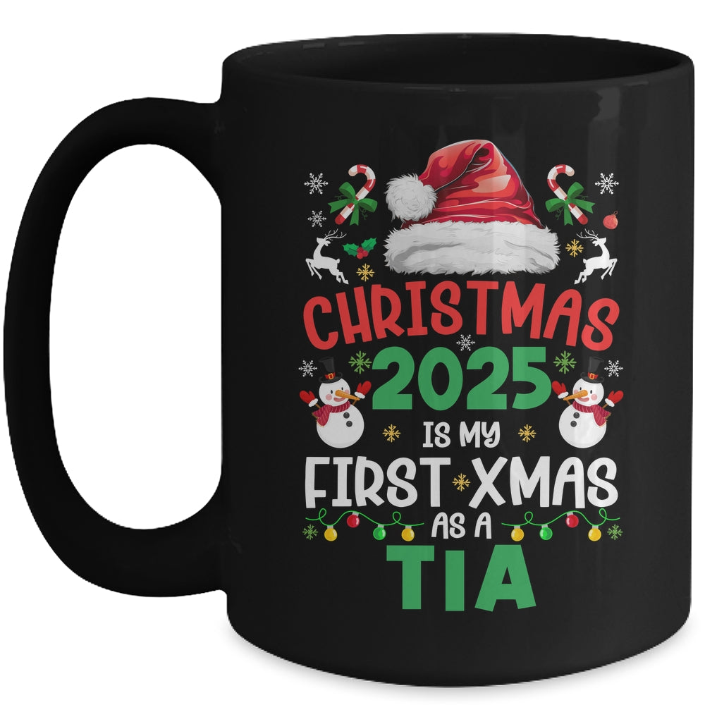 Funny Christmas 2025 Is My First Xmas As A Tia Family Mug | teecentury