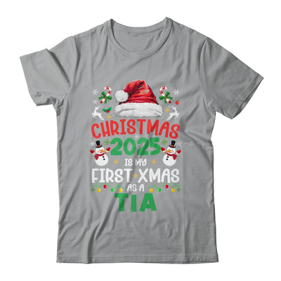 Funny Christmas 2025 Is My First Xmas As A Tia Family Shirt & Sweatshirt | teecentury