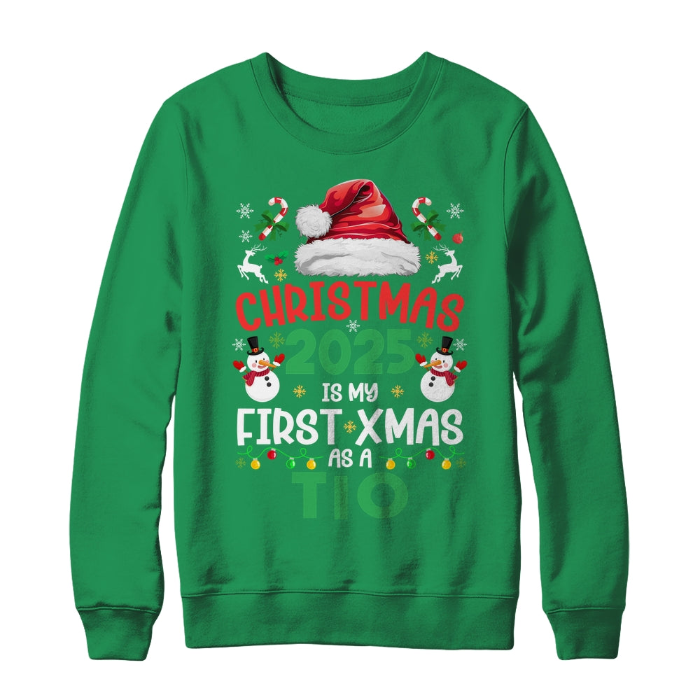 Funny Christmas 2025 Is My First Xmas As A Tio Family Shirt & Sweatshirt | teecentury