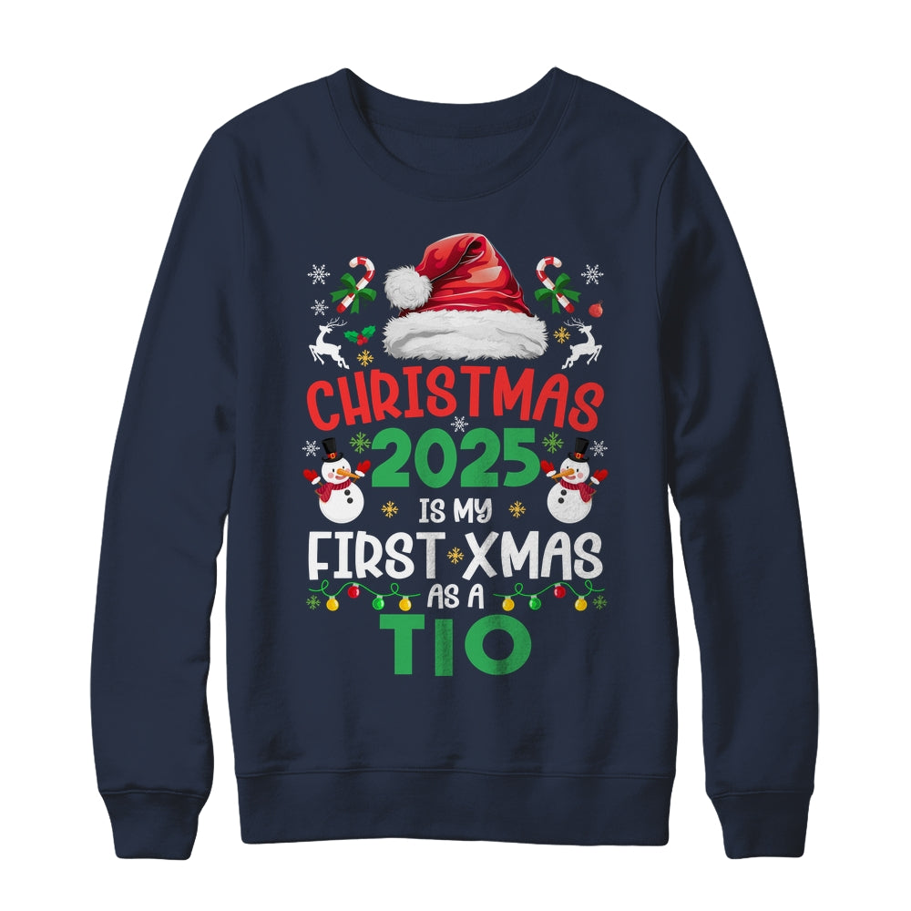 Funny Christmas 2025 Is My First Xmas As A Tio Family Shirt & Sweatshirt | teecentury