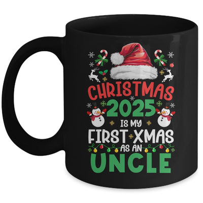 Funny Christmas 2025 Is My First Xmas As An Uncle Family Mug | teecentury