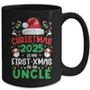 Funny Christmas 2025 Is My First Xmas As An Uncle Family Mug | teecentury
