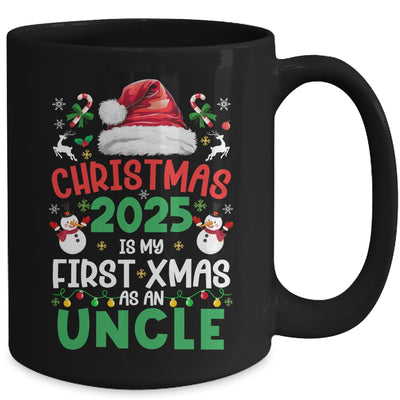 Funny Christmas 2025 Is My First Xmas As An Uncle Family Mug | teecentury
