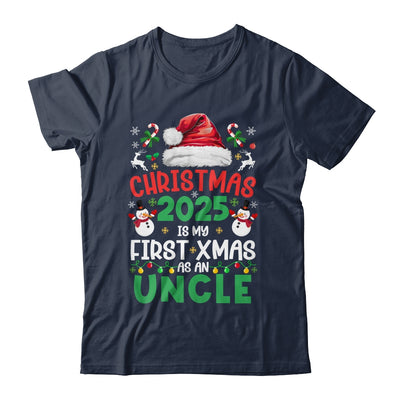 Funny Christmas 2025 Is My First Xmas As An Uncle Family Shirt & Sweatshirt | teecentury
