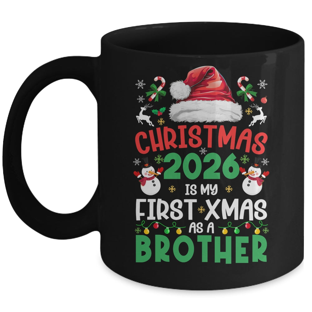 Funny Christmas 2026 Is My First Xmas As A Brother Family Mug | teecentury