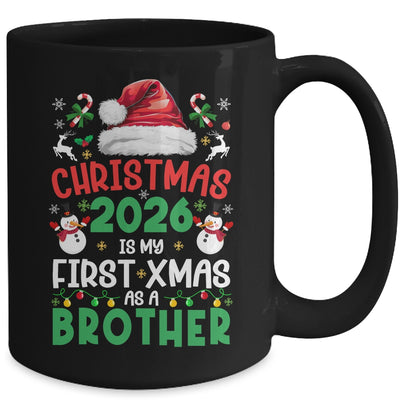 Funny Christmas 2026 Is My First Xmas As A Brother Family Mug | teecentury