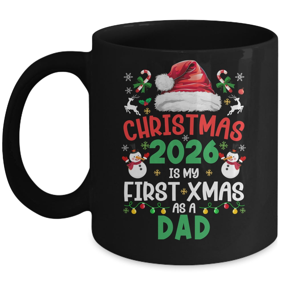 Funny Christmas 2026 Is My First Xmas As A Dad Family Mug | teecentury