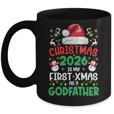 Funny Christmas 2026 Is My First Xmas As A Godfather Family Mug | teecentury