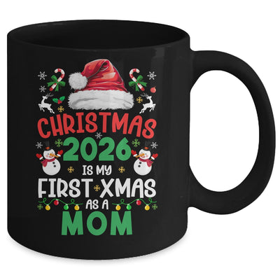 Funny Christmas 2026 Is My First Xmas As A Mom Family Mug | teecentury