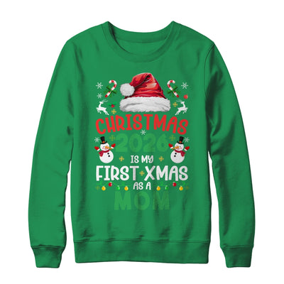 Funny Christmas 2026 Is My First Xmas As A Mom Family Shirt & Sweatshirt | teecentury