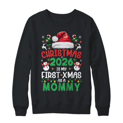 Funny Christmas 2026 Is My First Xmas As A Mommy Family Shirt & Sweatshirt | teecentury