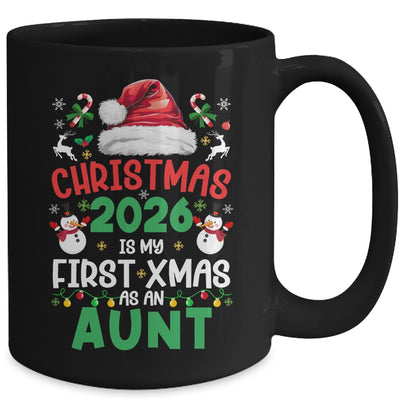 Funny Christmas 2026 Is My First Xmas As An Aunt Family Mug | teecentury