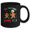 Funny Christmas Nurse Gingerbread Man Did You Try Icing It Mug | teecentury