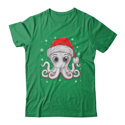 Funny Christmas Octopus Santa Hat Octopus Lovers Men Women Shirt & Sweatshirt | teecentury