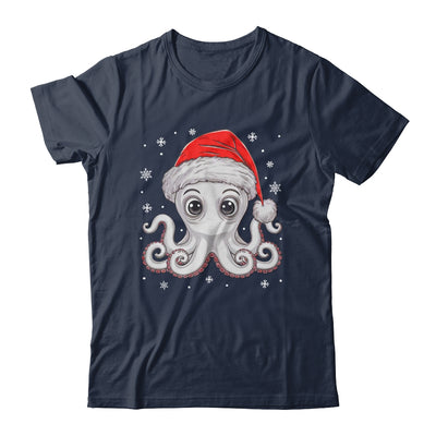 Funny Christmas Octopus Santa Hat Octopus Lovers Men Women Shirt & Sweatshirt | teecentury
