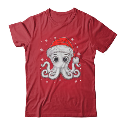 Funny Christmas Octopus Santa Hat Octopus Lovers Men Women Shirt & Sweatshirt | teecentury