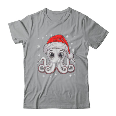 Funny Christmas Octopus Santa Hat Octopus Lovers Men Women Shirt & Sweatshirt | teecentury