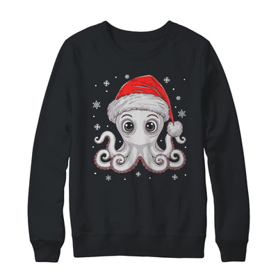 Funny Christmas Octopus Santa Hat Octopus Lovers Men Women Shirt & Sweatshirt | teecentury