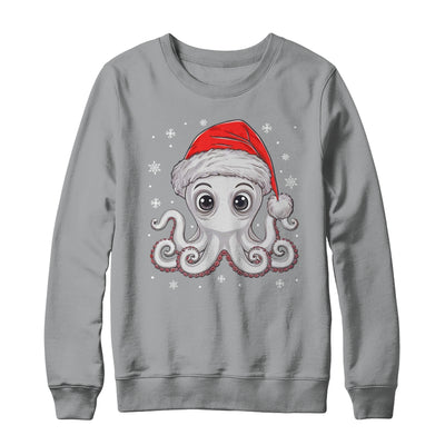 Funny Christmas Octopus Santa Hat Octopus Lovers Men Women Shirt & Sweatshirt | teecentury