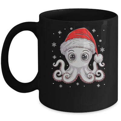 Funny Christmas Octopus Santa Hat Octopus Lovers Men Women Mug | teecentury