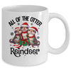 Funny Christmas Otters Cute All Of The Otter Reindeer Mug | teecentury