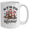 Funny Christmas Otters Cute All Of The Otter Reindeer Mug | teecentury