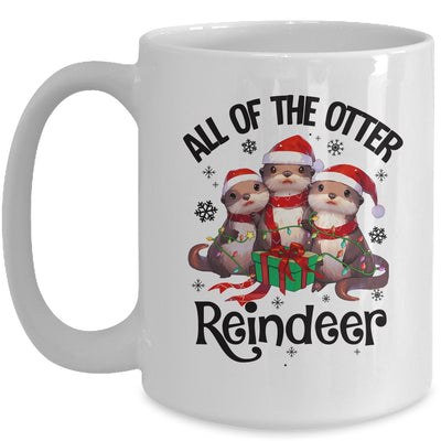 Funny Christmas Otters Cute All Of The Otter Reindeer Mug | teecentury