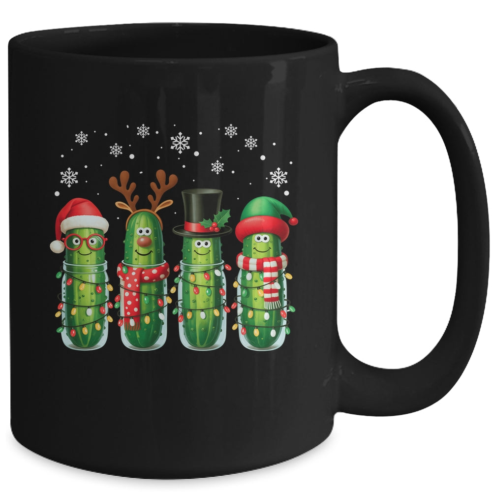 Funny Christmas Pickle Squad Santa Hat Xmas Pickles Lover Mug | teecentury